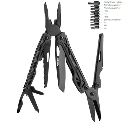 NexTool Black Knight Multi-Tool 11 Functions with Pouch and Bit Kit (Updated Locking Version)