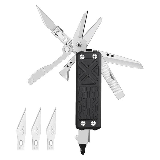 NexTool Pocket Tool E1 Black Aluminium Multi-Tool with 10 Functions
