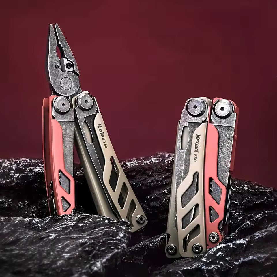 NexTool Flagship Pro F30 Hazelnut / Coral Stonewashed Multi-Tool 16 Functions with Nylon Pouch
