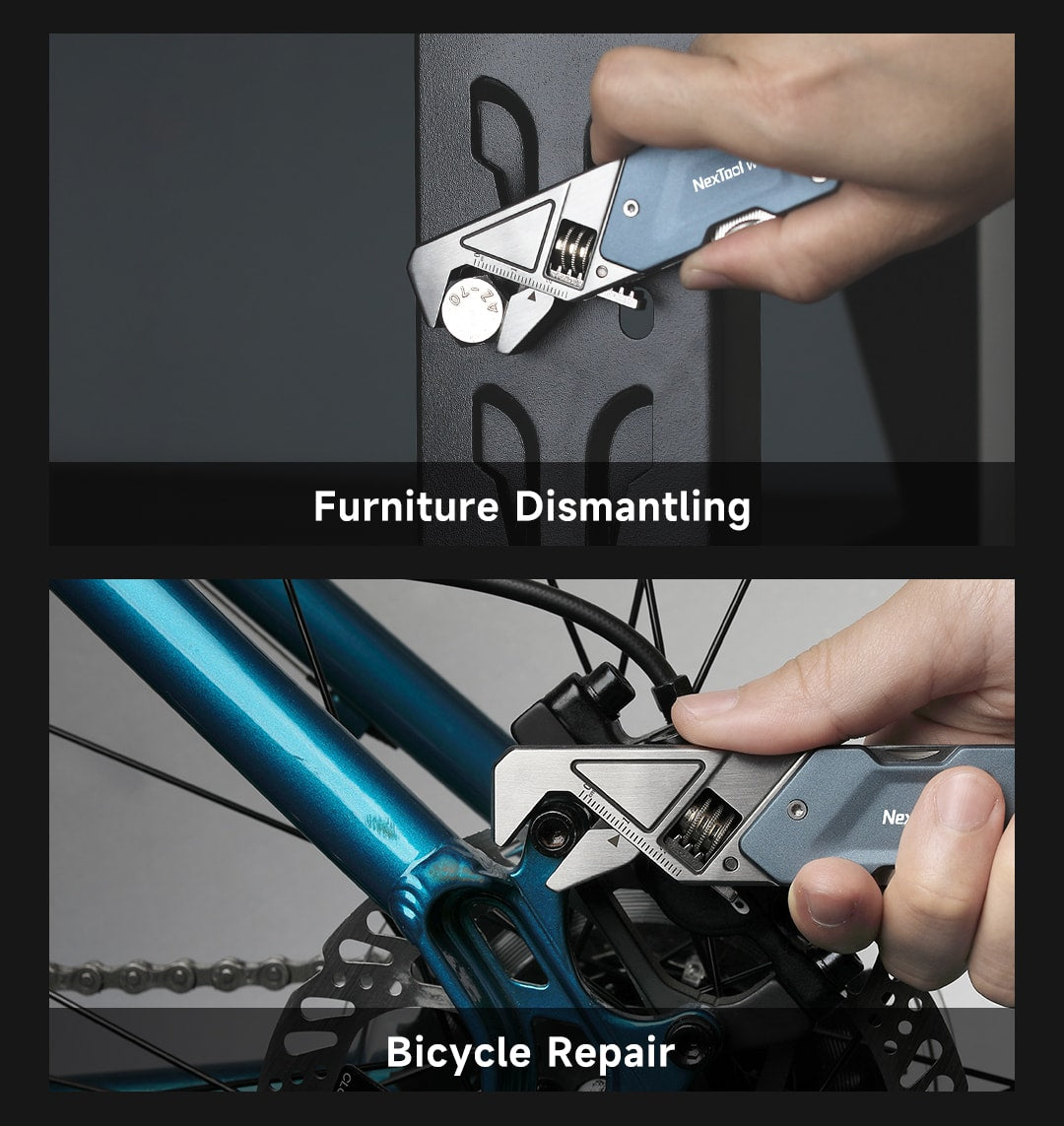 NexTool Light Wrench W1 Blue Multi-Tool 6 Functions with Pouch and Bit Kit