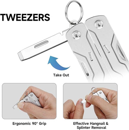 NexTool Micro Sailor Scissors S0 Purple Bladeless Slim Keychain Multi-Tool 8 Functions NE20417D