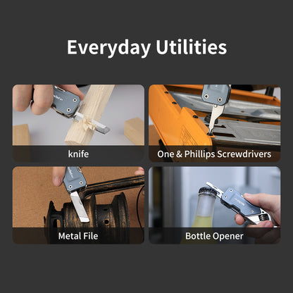 NexTool Light Wrench W1 Blue Multi-Tool 6 Functions with Pouch and Bit Kit