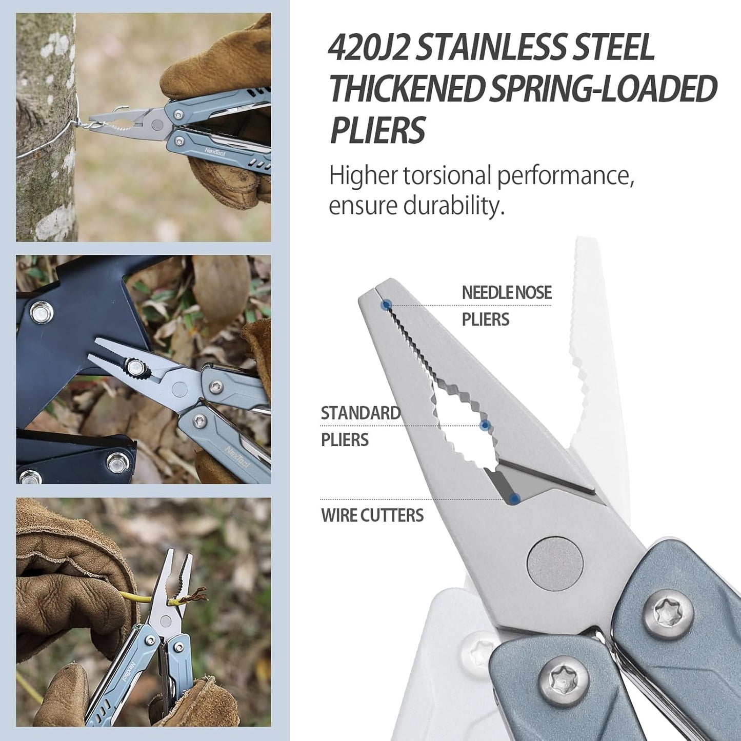 NexTool Mini Sailor S11 Blue Compact Multi-Tool with 11 Functions (Updated Version)