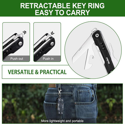 NexTool Mini Sailor S11 Black Compact Multi-Tool with 11 Functions (Updated Version)