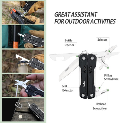 NexTool Mini Sailor S11 Black Compact Multi-Tool with 11 Functions (Updated Version)