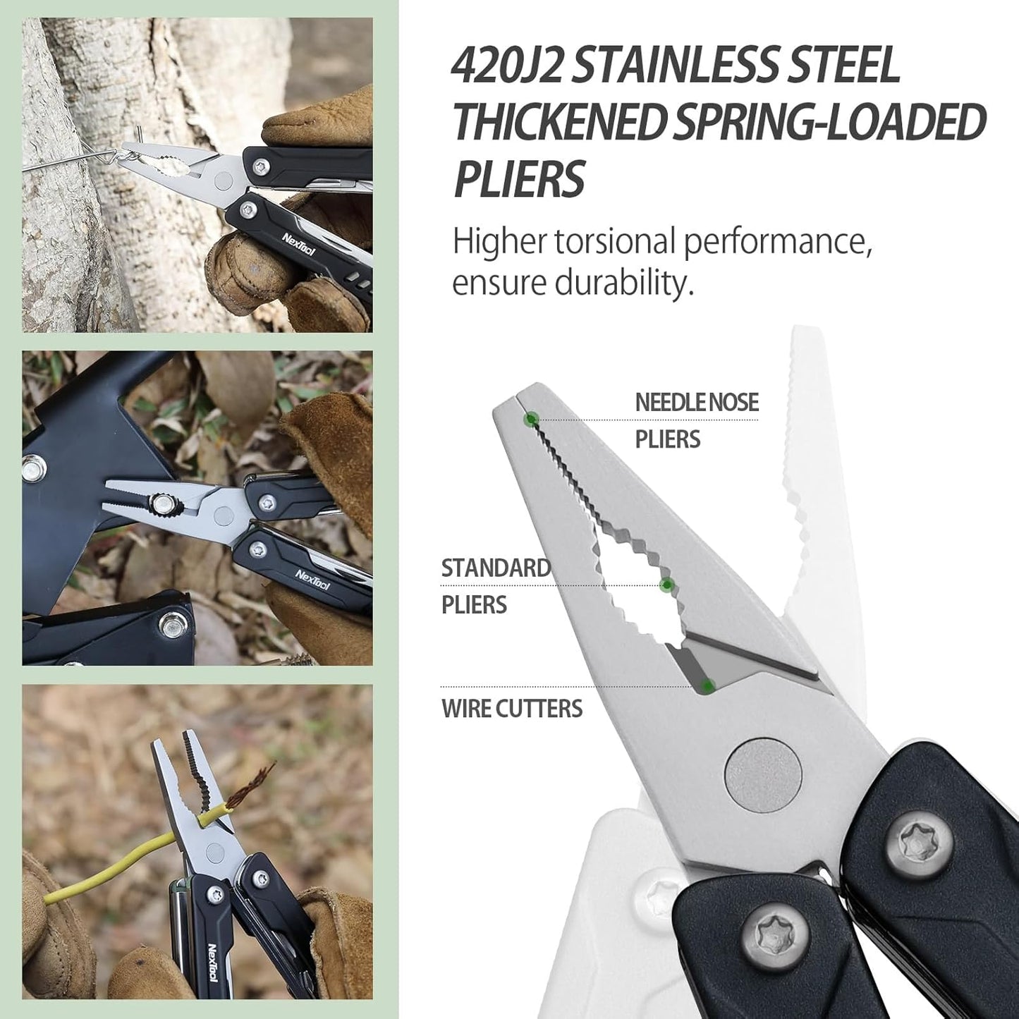 NexTool Mini Sailor S11 Black Compact Multi-Tool with 11 Functions (Updated Version)