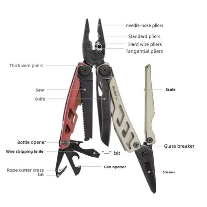 NexTool Flagship Pro F30 Hazelnut / Coral Stonewashed Multi-Tool 16 Functions with Nylon Pouch