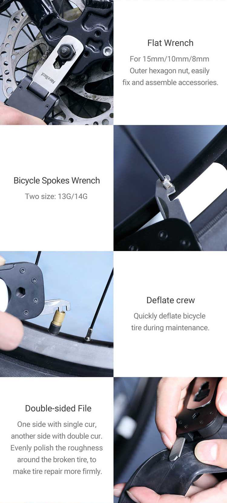 NexTool EDC Bicycle Repair Multi-Tool with Pouch