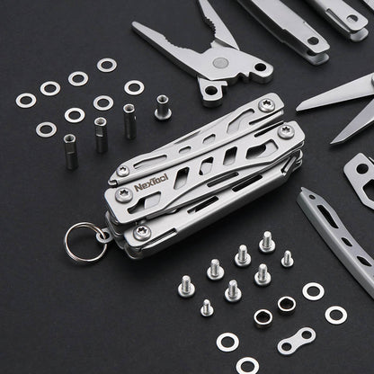 NexTool Mini Flagship Silver Compact Multi-Tool with 10 Functions (Updated version)