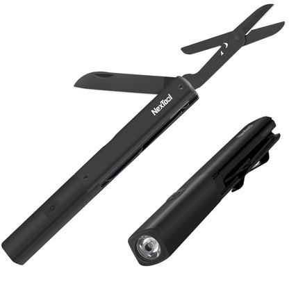 NexTool 65LM USB-C Aluminium Flashlight Multi-Tool with Knife and Scissors