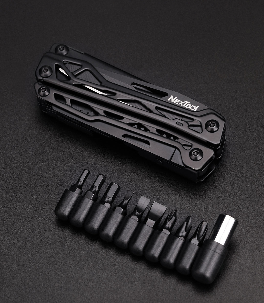 NexTool Black Knight Multi-Tool 11 Functions with Pouch and Bit Kit (Updated Locking Version)