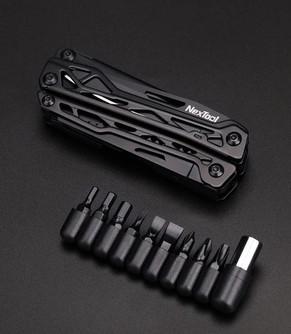 NexTool Black Knight Multi-Tool 11 Functions with Pouch and Bit Kit (Updated Locking Version)