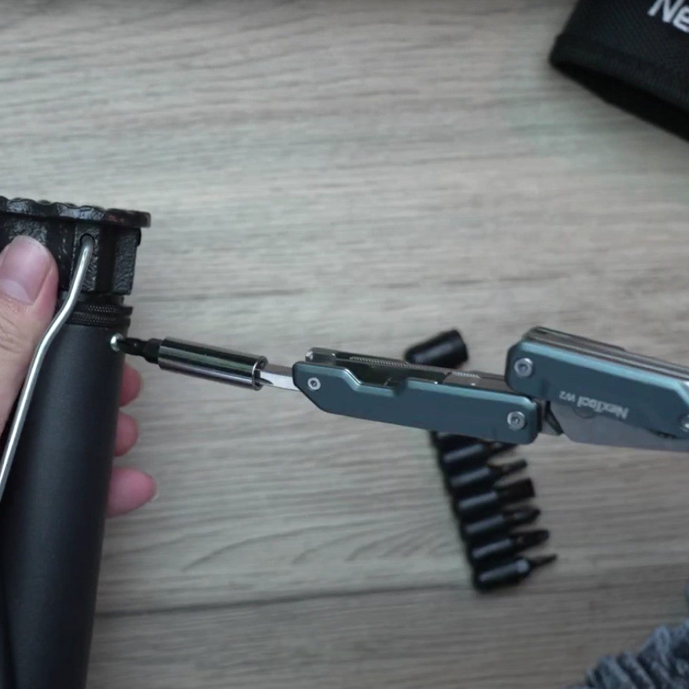 NexTool Light Wrench W2 Blue Multi-Tool Pliers 8 Functions with Pouch and Bit Kit