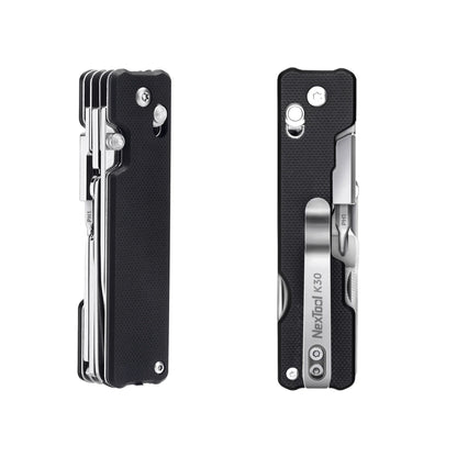 NexTool Knight K30 Sandvik 14C28N Axis-Lock Folding Knife Multi-Tool 11 Functions with S2 Bit Kit