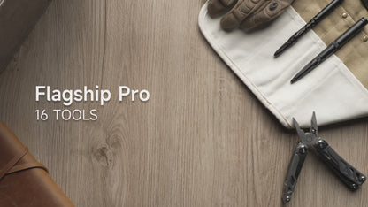 NexTool Flagship Pro Green / Black Stonewashed Multi-Tool 16 Functions with Nylon Pouch